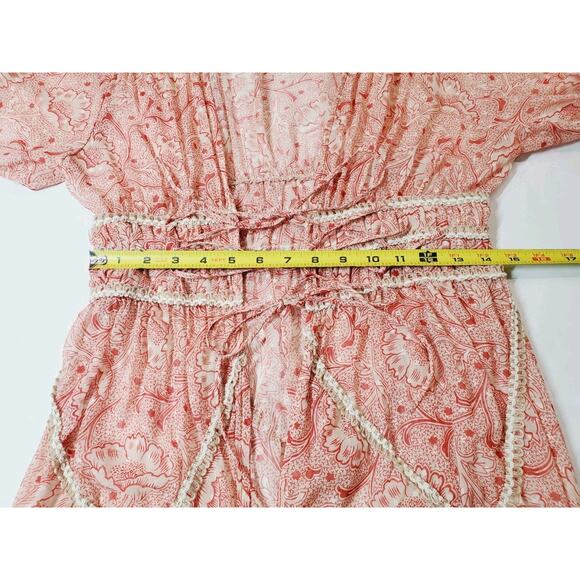 Anthropologie Womens Large P Forever That Girl Maxi Open Front BOHEMIAN Feminine - Picture 13 of 15